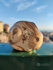 Coniglio Paffuto ceramica firmato