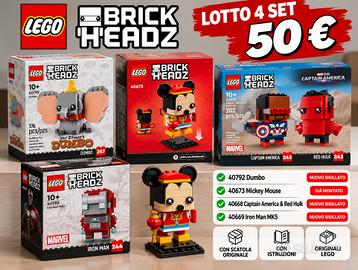 LEGO BRICKHEADZ – LOTTO 4 SET – 50 €