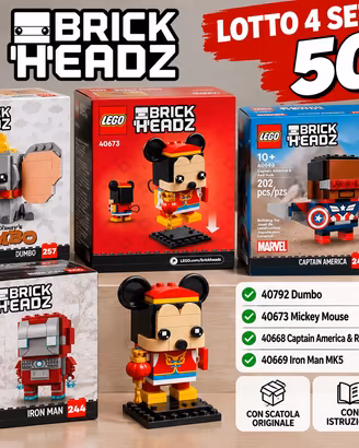 LEGO BRICKHEADZ – LOTTO 4 SET – 50 €