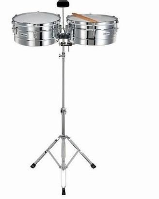 Coppia di Timbales Millennium 14" e 15" + cowbell