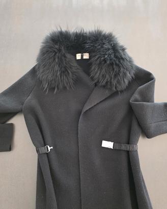 maglia giacca falconeri con pelliccia staccabile