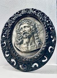 Quadro ovale in peltro