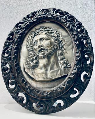 Quadro ovale in peltro