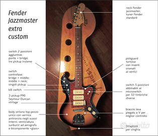 Jazzmaster extra custom parti Fender e S. Duncan