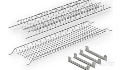 Kit scolapiatti ACCIAIO INOX NUOVO