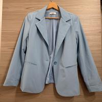 Blazer zuiki giacca elegante colore tiffany
