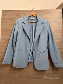 Blazer zuiki giacca elegante colore tiffany