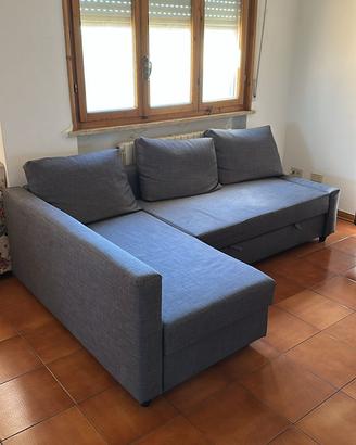 Divano letto angolare grigio con contenitore nuovo