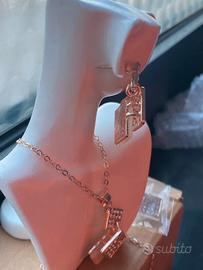 Set Collana + Orecchini   Elegante | Rosa Dorata