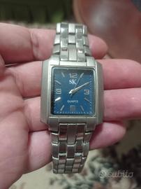 orologio SK Quartz da uomo cinturino in metallo