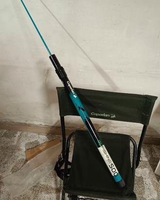 canna pesca Caperlan go fishing pole 500 + sgabel