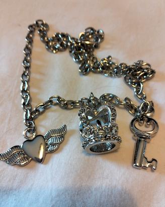 Collana stile Rock/Gothic con ciondoli (Cuore alat