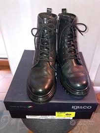 Anfibi Igi&Co in pelle, nero, nr. 40