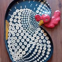 vassoio di legno dipinto 