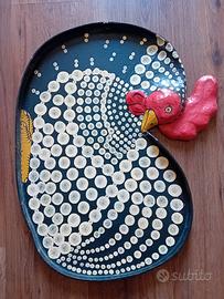 vassoio di legno dipinto 