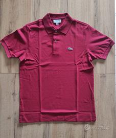 Polo Lacoste uomo tg 3/S bordoux tutte le taglie 