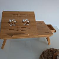 Vassoio da letto regolabile in legno 