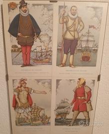 quadro con cartoline da collezione 