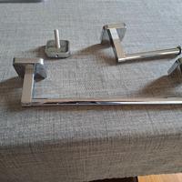Accessori bagno cromati – set 3 pezzi