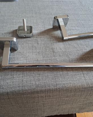 Accessori bagno cromati – set 3 pezzi