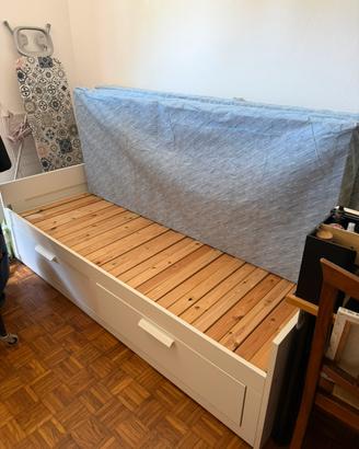 LETTO SINGOLO IKEA CON 2 CASSETTI