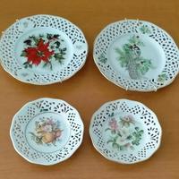 Piattini decorativi vintage dipinti a mano