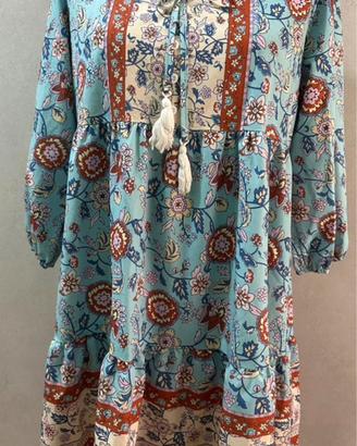 🦋 Vestito donna estivo vintage a fiori XL, poliest