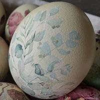 Uova di struzzo decorate