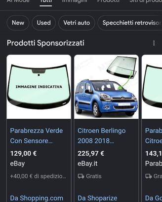 Parabrezza vetro anteriore berlino partner