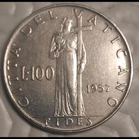 una moneta città del Vaticano 1957