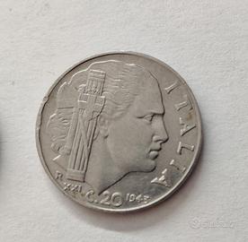 Lotto di 5 monete 20 centesimi Vittorio Emanuele 3