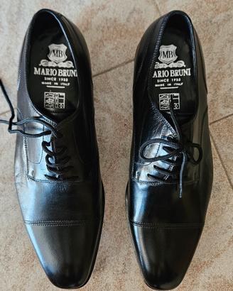 Scarpe MARIO BRUNI Oxford Cap Toe nero 41 Nuove