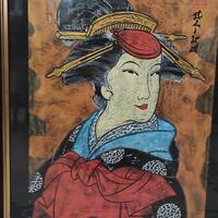 dipinto giapponese firmata 