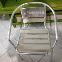 Sedie in acciaio Heineken – 15€ cad.
