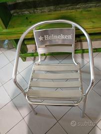 Sedie in acciaio Heineken – 15€ cad.