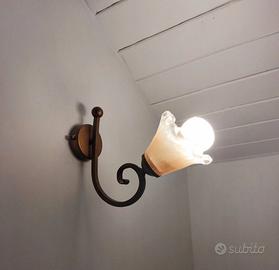 Applique da parete in stile antico,  in ferro bat