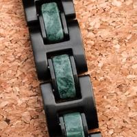 Bracciale uomo - Holzkern marmo verde