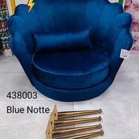 Poltrona conchiglia blu notte