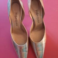 Scarpe donna YSL oro vintage