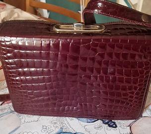 Borsa Vintage in pelle di coccodrillo 1982