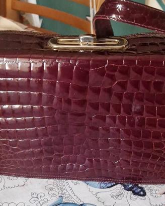 Borsa Vintage in pelle di coccodrillo 1982
