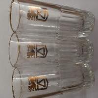 Set 6 bicchierini + 1 di scorta vetro e oro