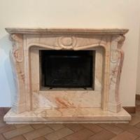 CORNICE CAMINO IN MARMO ROSA