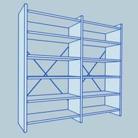 Scaffale metallico ad incastro