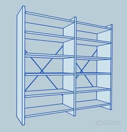 Scaffale metallico ad incastro