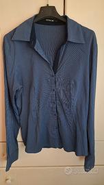 Camicie elasticizzate grigio-nera e blu, tg.L/44