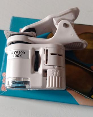 Lente d’ingrandimento per smartphone 100x con LED