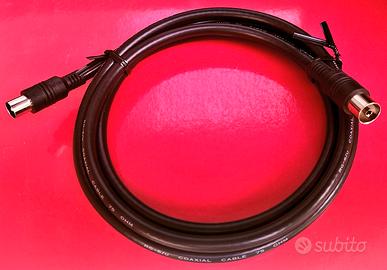 CAVO COASSIALE PER ANTENNA TV COLORE NERO