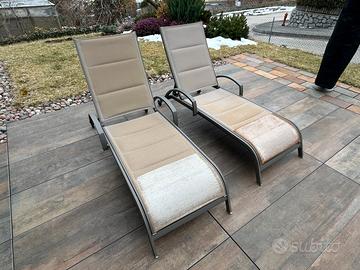 2 Lettini sdraio prendisole