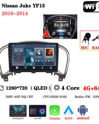 Stereo Android Nissan Juke 2010-2014